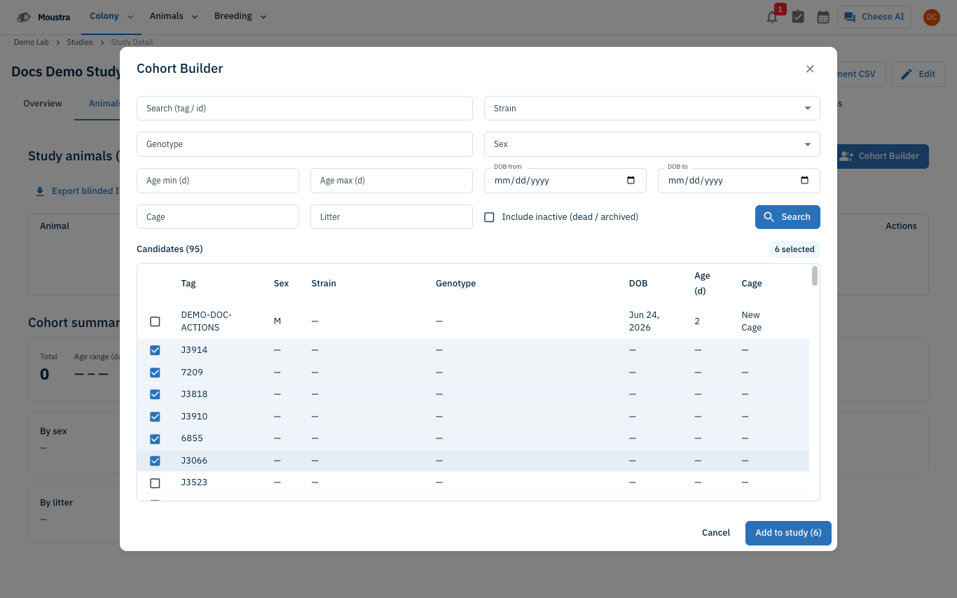 Screenshot for Review and select candidates