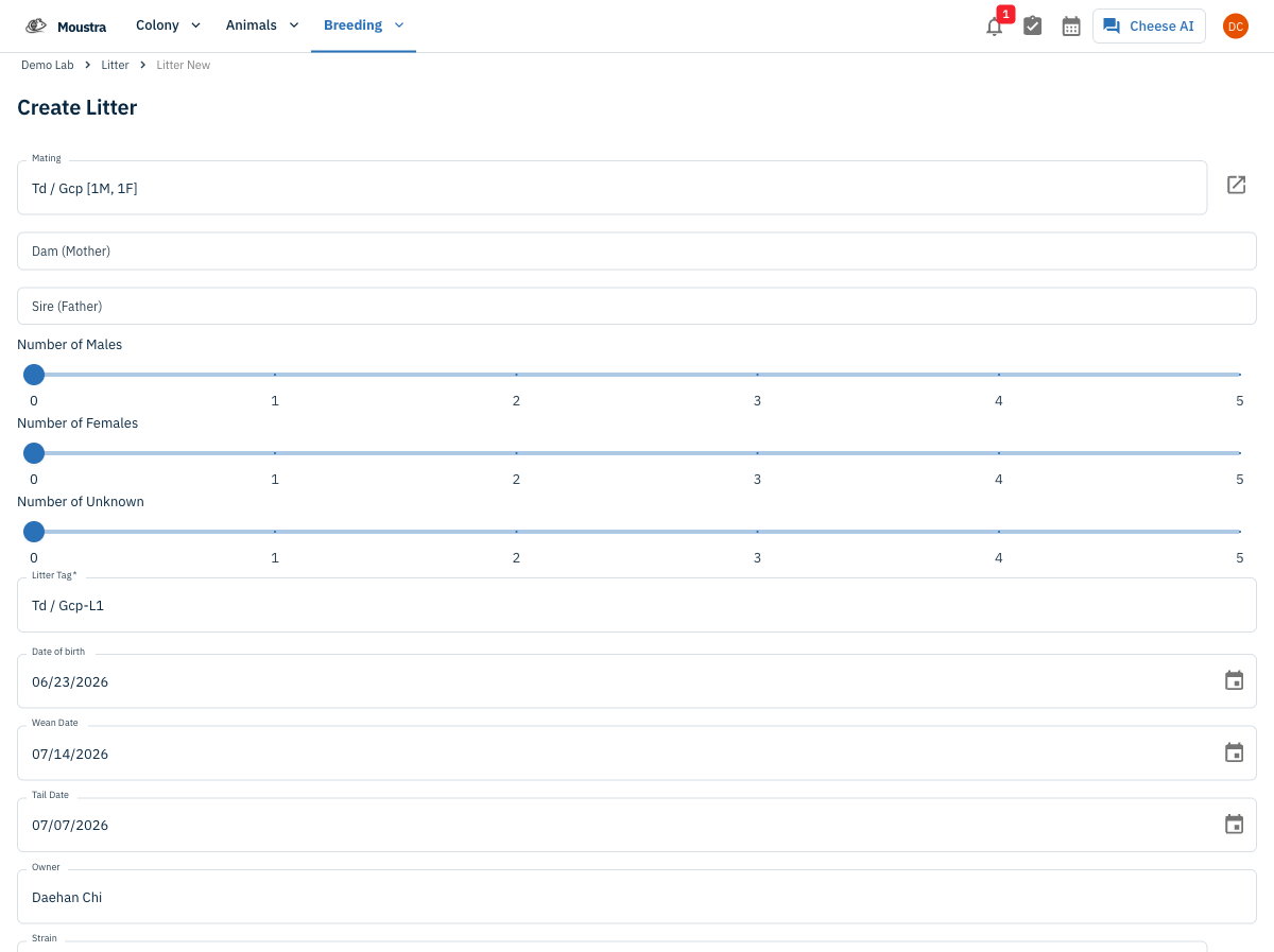 Screenshot for Pick the parent mating