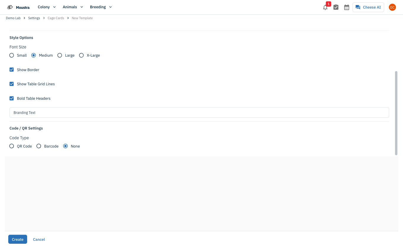 Screenshot for Pick fields, style, and a code