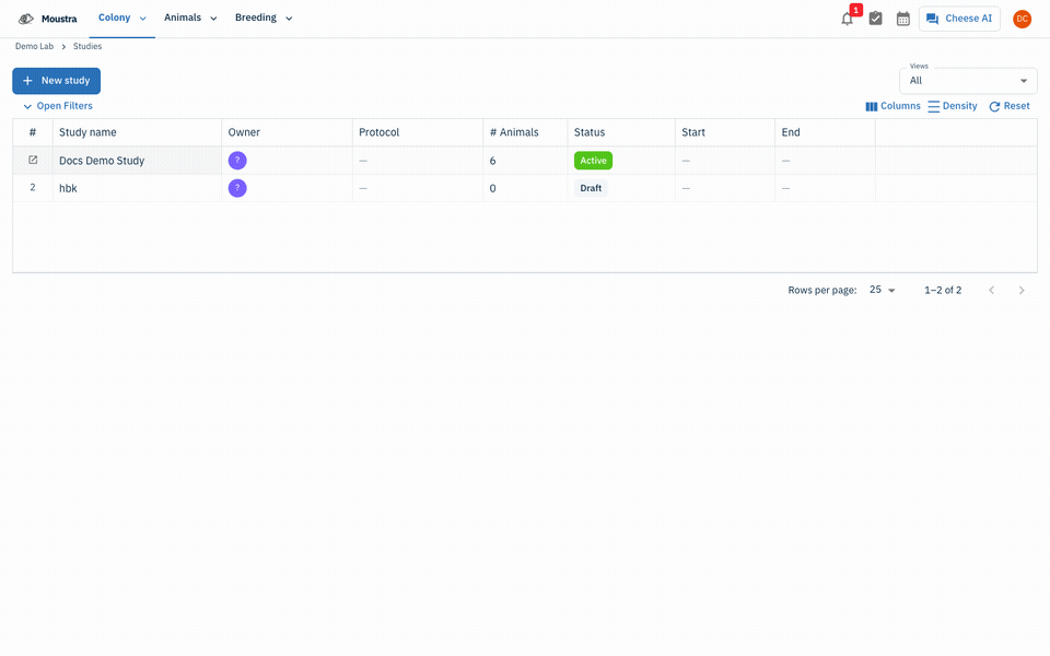 How to Create a Study — full walkthrough