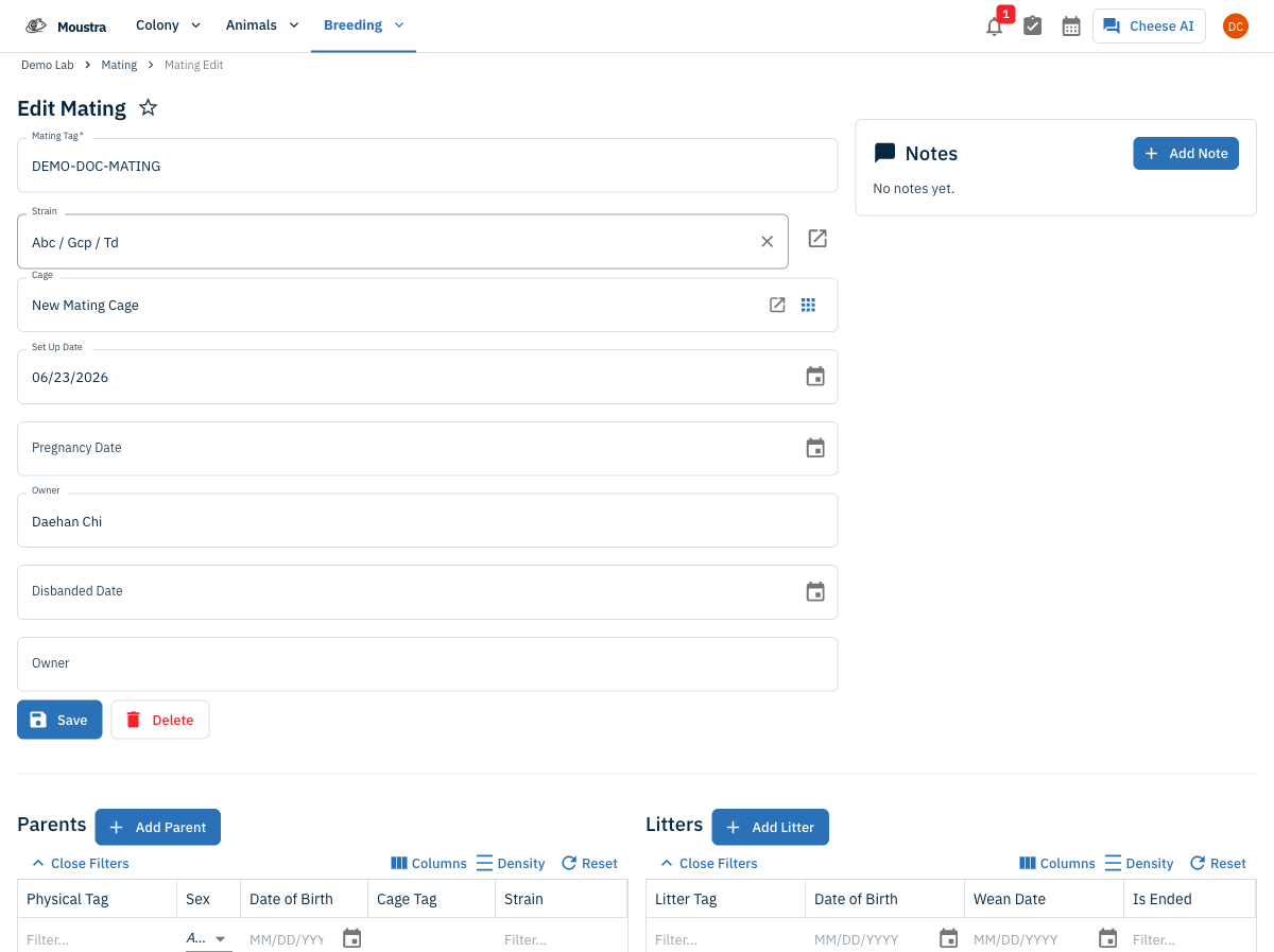 Screenshot for Open the mating