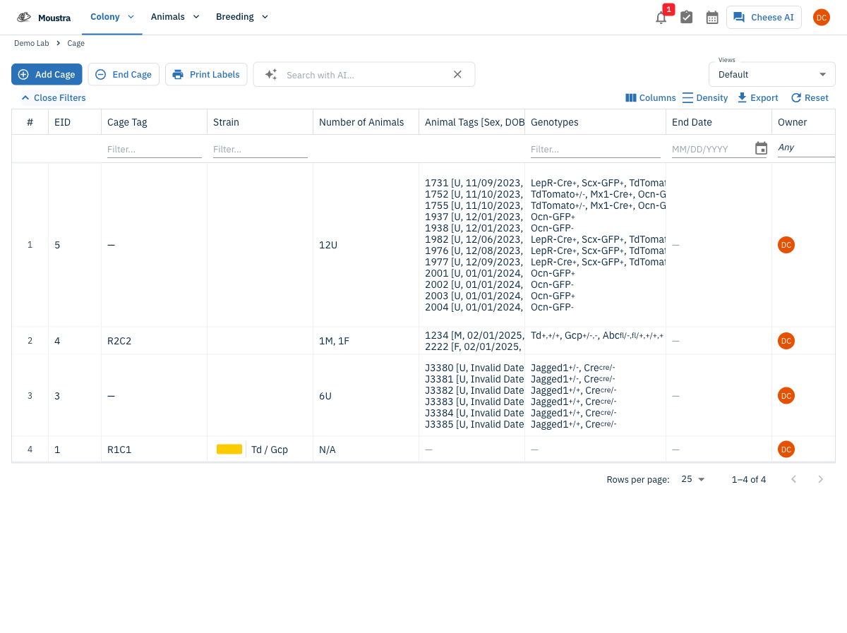 Screenshot for Filter to narrow your rows