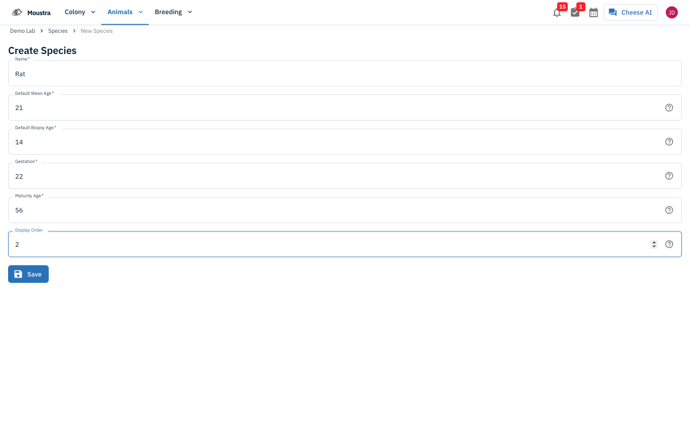 Screenshot for Set the lifecycle defaults