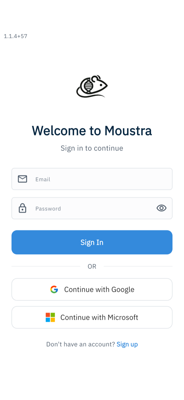 Screenshot for Sign in to the app
