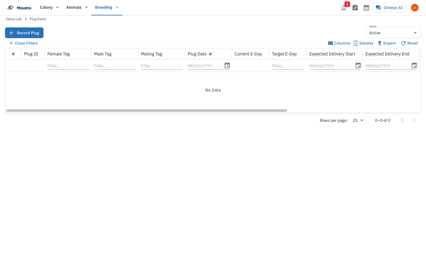 Screenshot for Open the Plug Events page