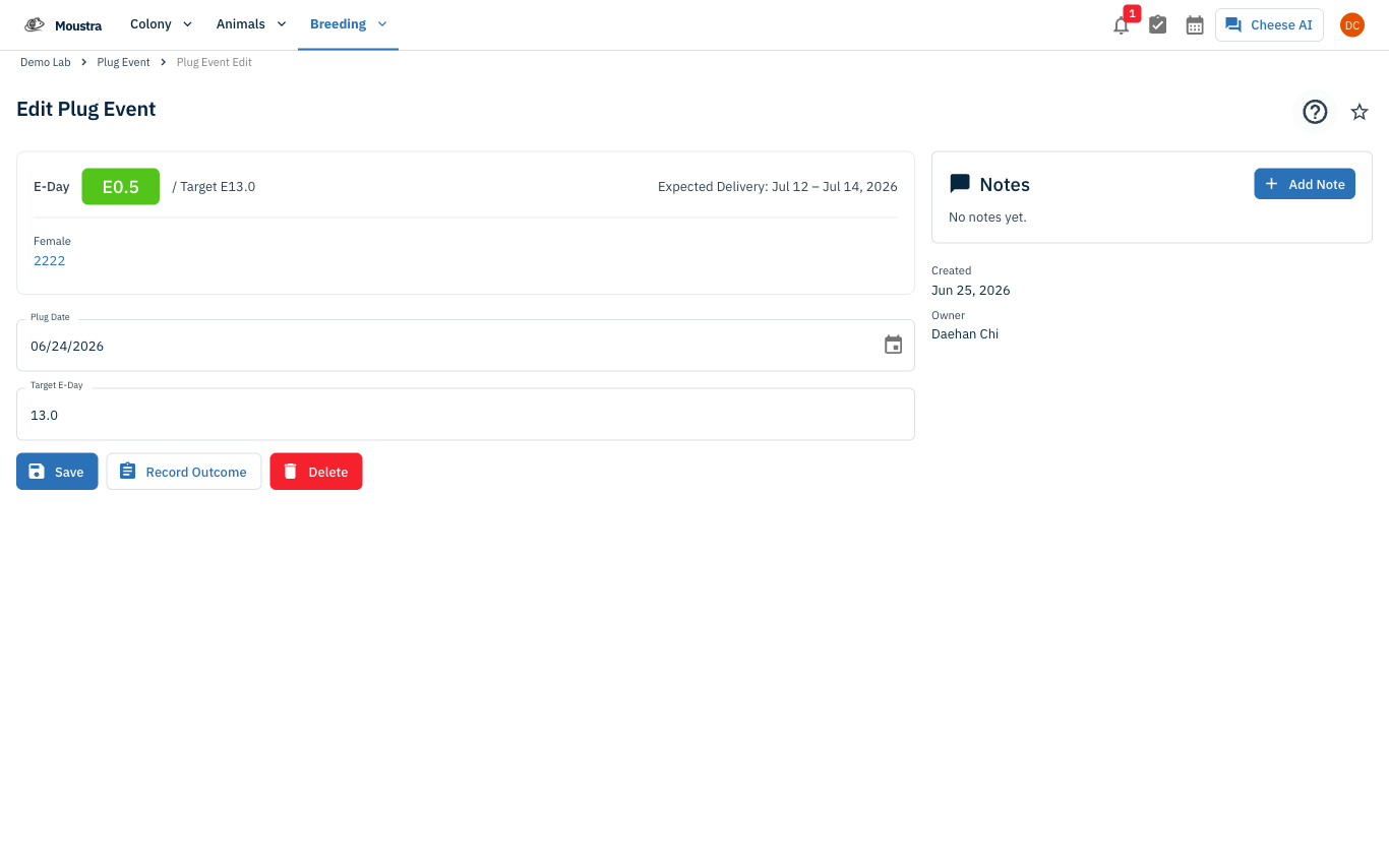 Screenshot for Track the event