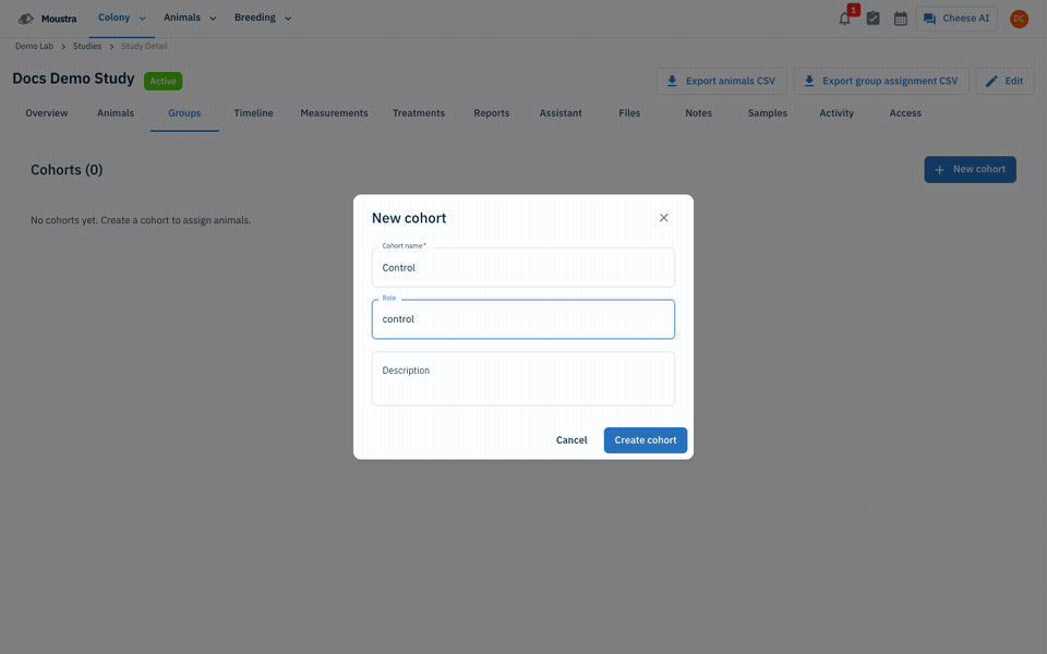 How to Set Up Study Groups, Treatments, and Timeline — full walkthrough