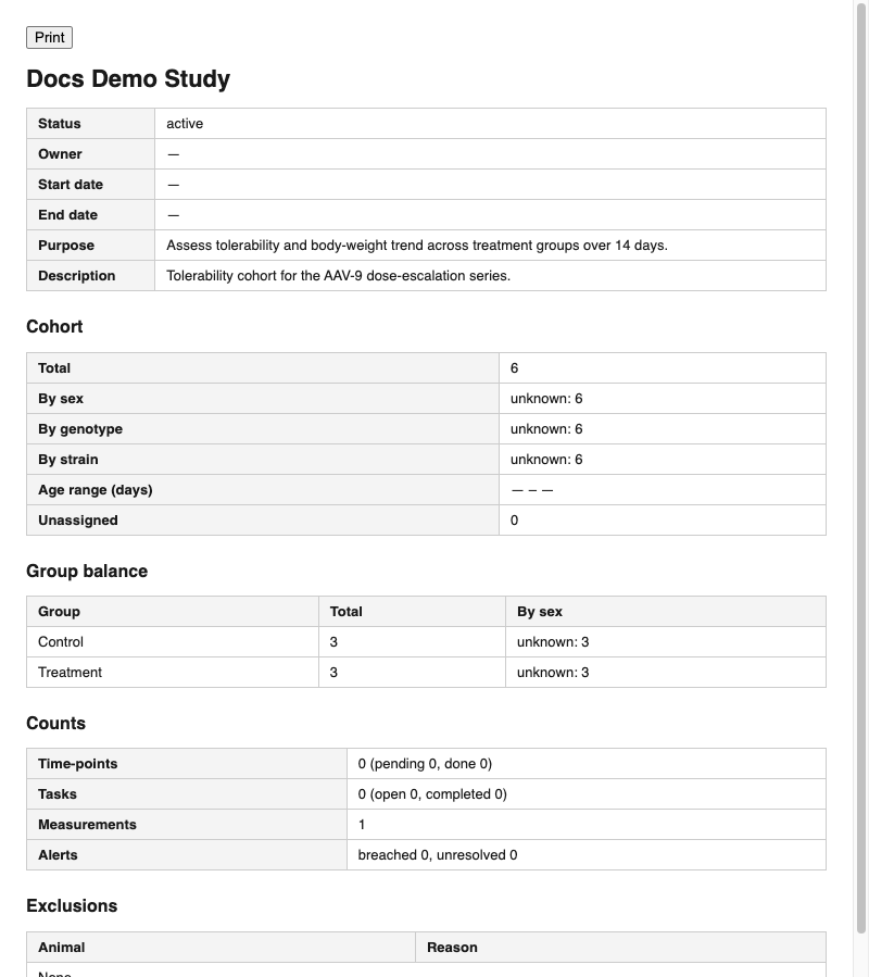 Screenshot for Print the summary (optional)