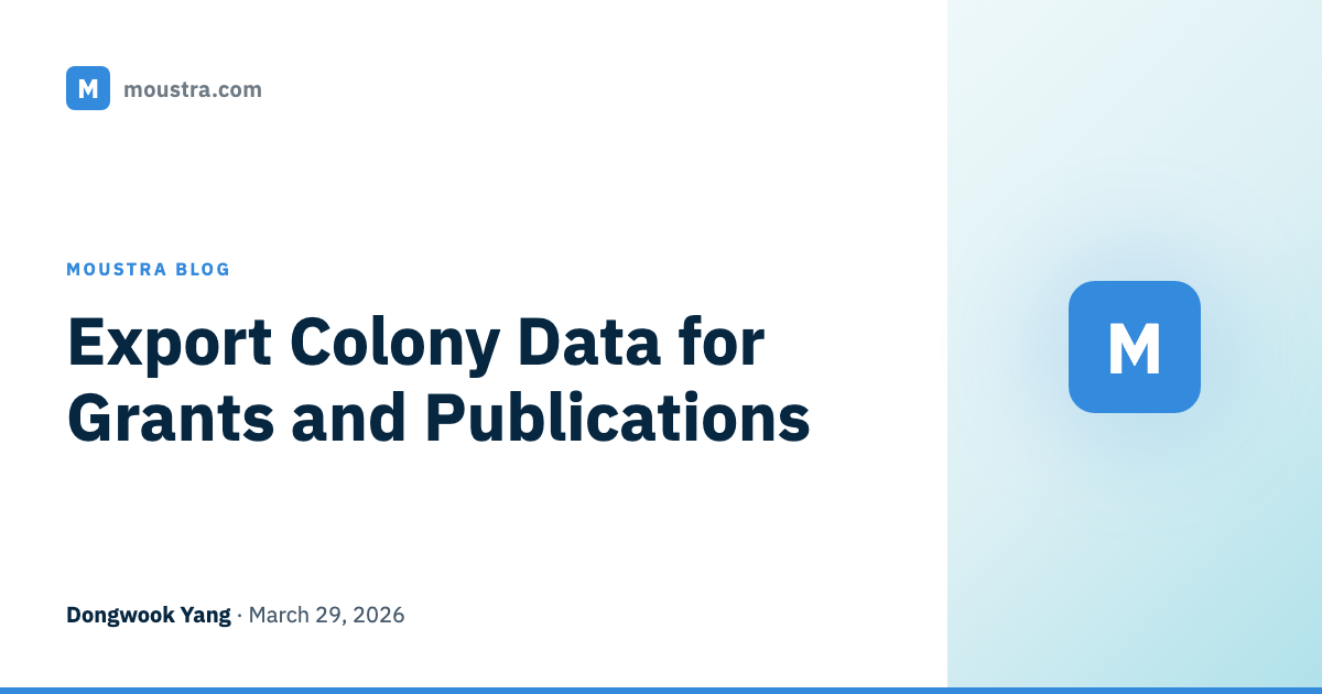 Export Colony Data for Grants and Publications