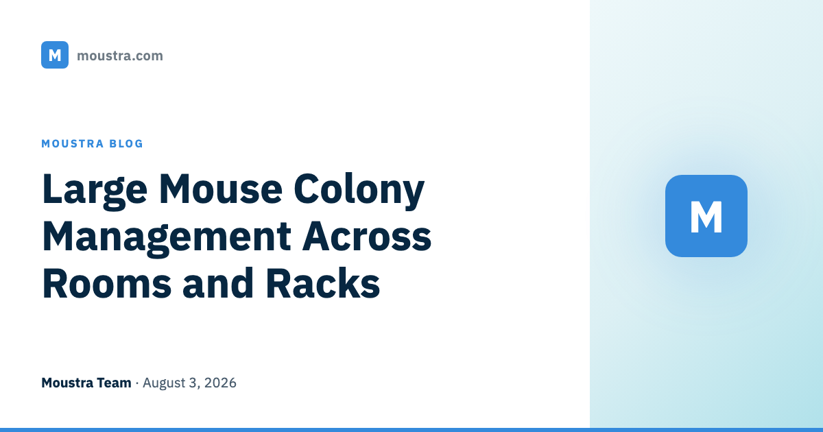 Large Mouse Colony Management Across Rooms and Racks