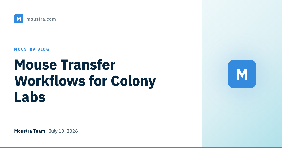 Mouse Transfer Workflows for Colony Labs